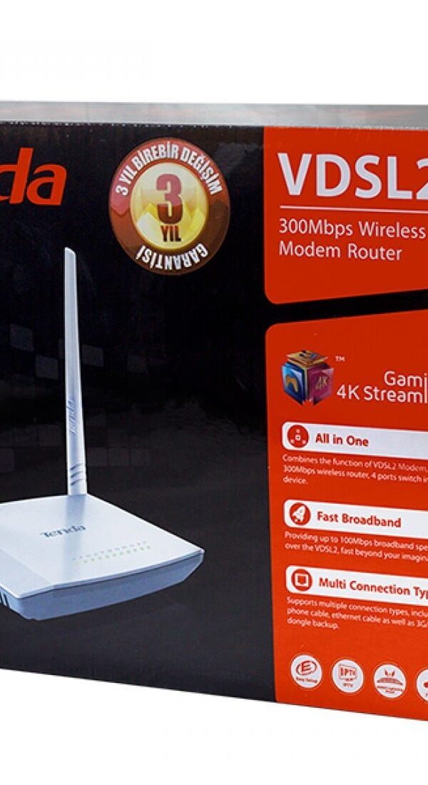 TENDA V300 4 PORT 300 MBPS VDSL MODEM