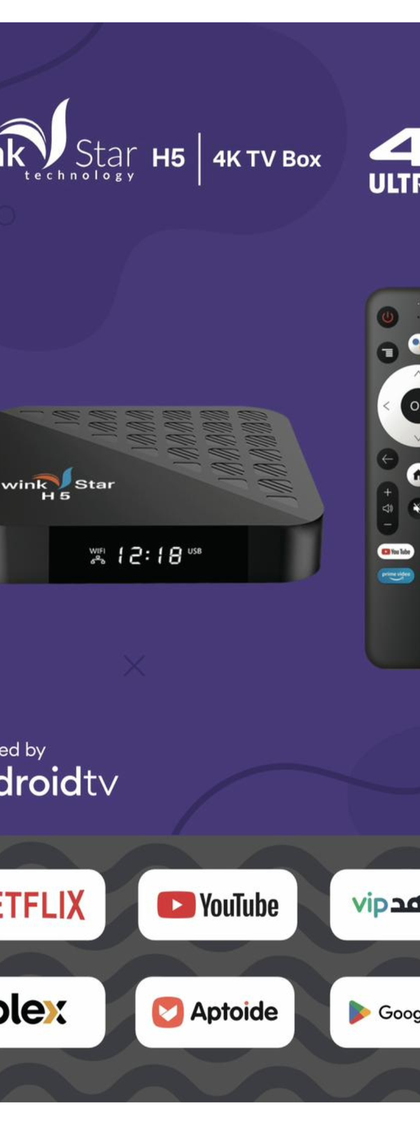 RECEPTEUR WINKSTAR H4 BOX TV ANDROID 1AN IPTV 4GB/32GB