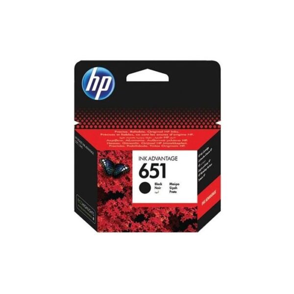 HP 651 Noir - Cartouche d'encre HP d'origine (C2P10AE)