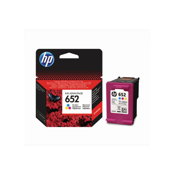 HP 652 trois couleurs - Cartouche d'encre HP d'origine (F6V24AE)