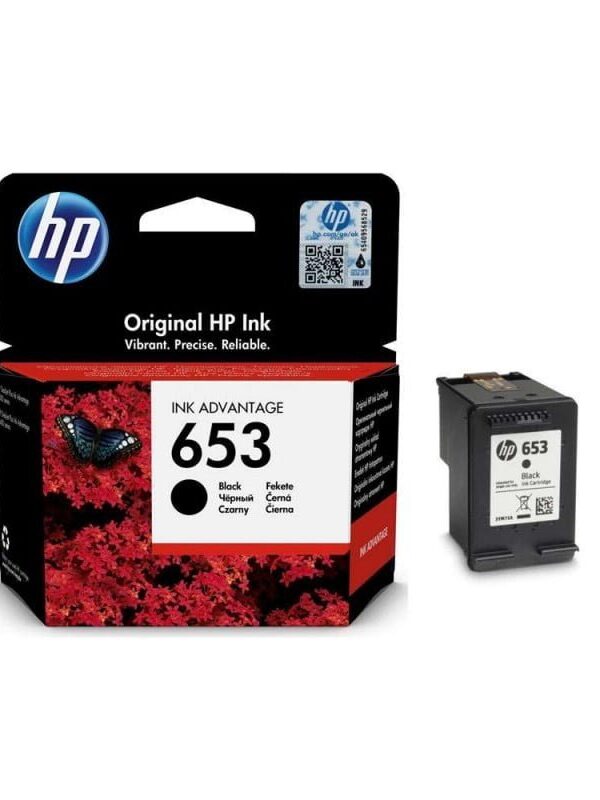 HP 653 noir - Cartouche d'encre HP d'origine Ink Advantage