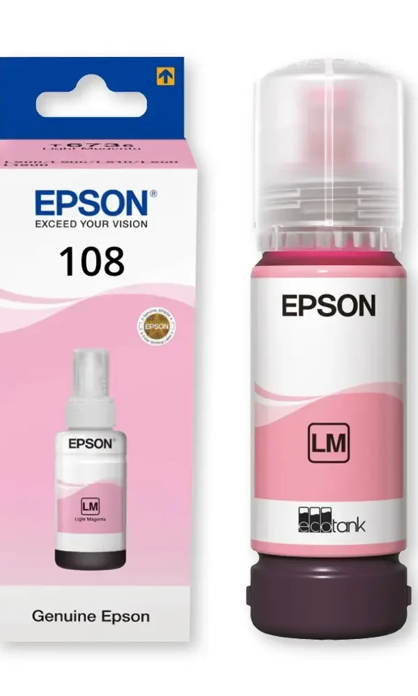 Epson 108 Magenta clair- Bouteille d'encre Epson EcoTank d'origine