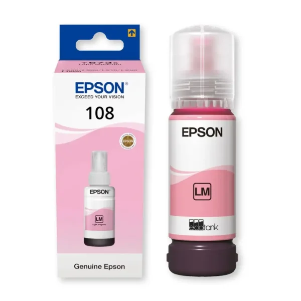 Epson 108 Magenta clair- Bouteille d'encre Epson EcoTank d'origine