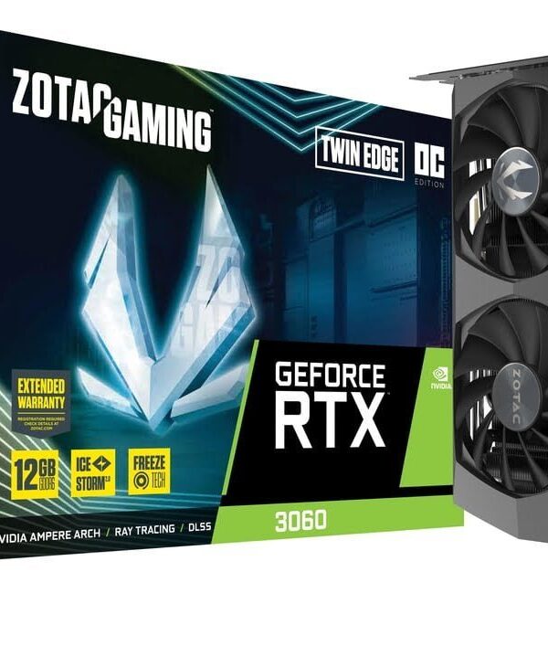 CARTE GRAPHIQUE ZOTAC GAMING RTX 3060 TWIN EDGE 12GB GDDR6