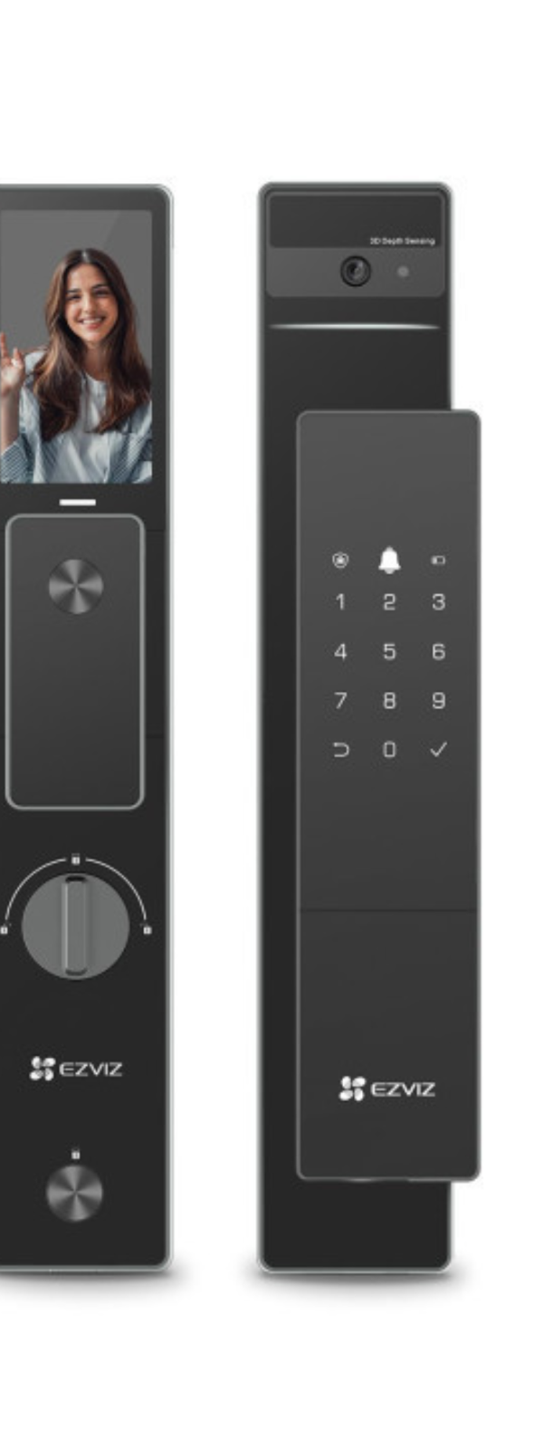 Ezviz Smart Lock Serrure Electronique DL50FVS – Serrure Electrique Autonome Faciale avec Empreinte/Code/Tag/Clé/Téléphone